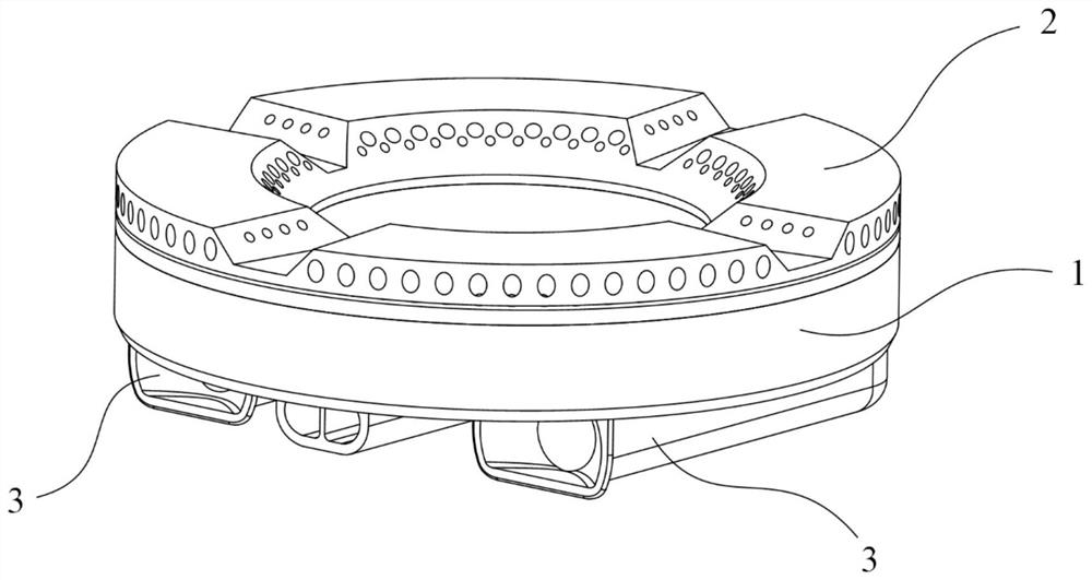 Upper air inlet combustor