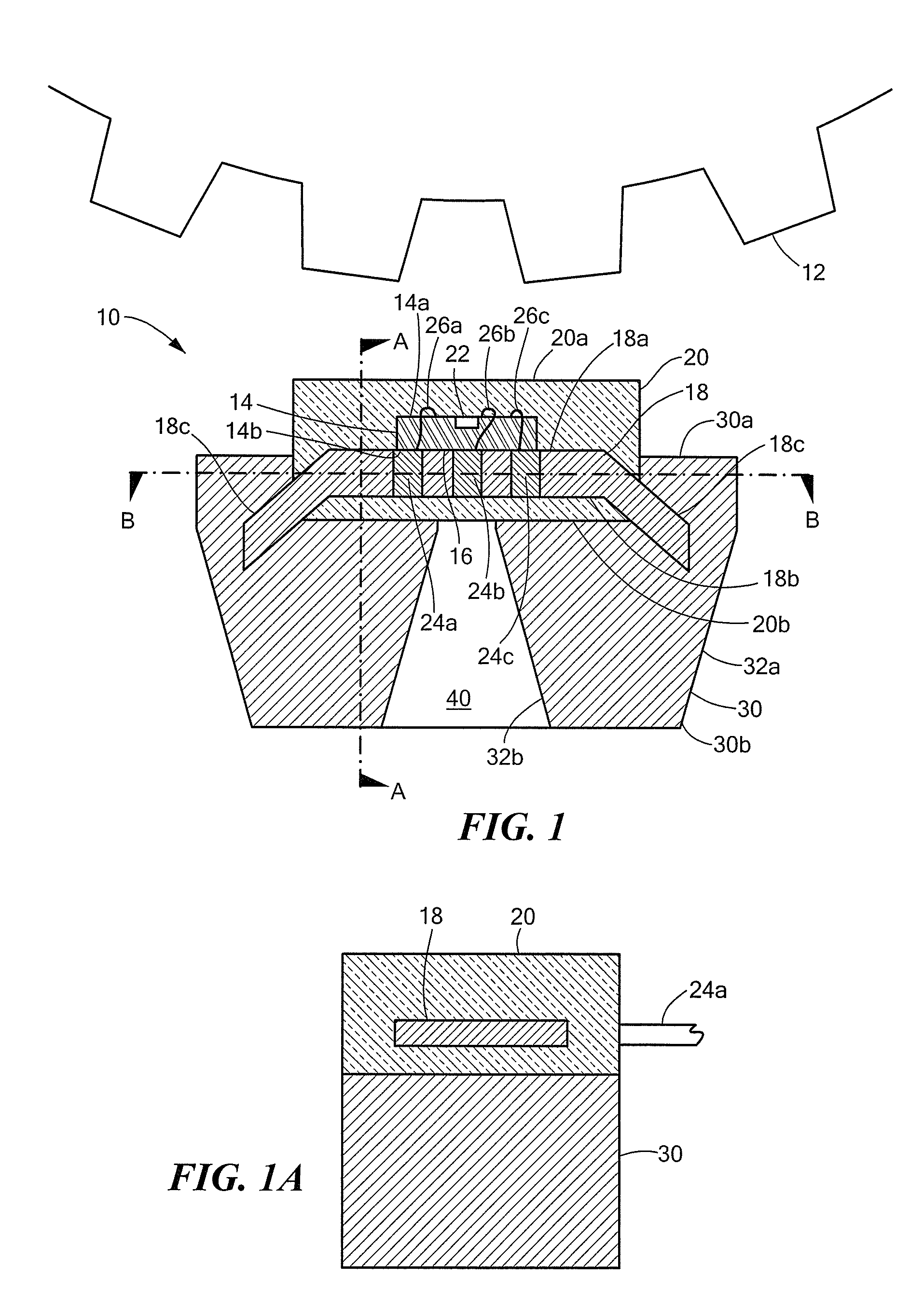 Magnetic Field Sensor Integrated Circuit with Integral Ferromagnetic Material