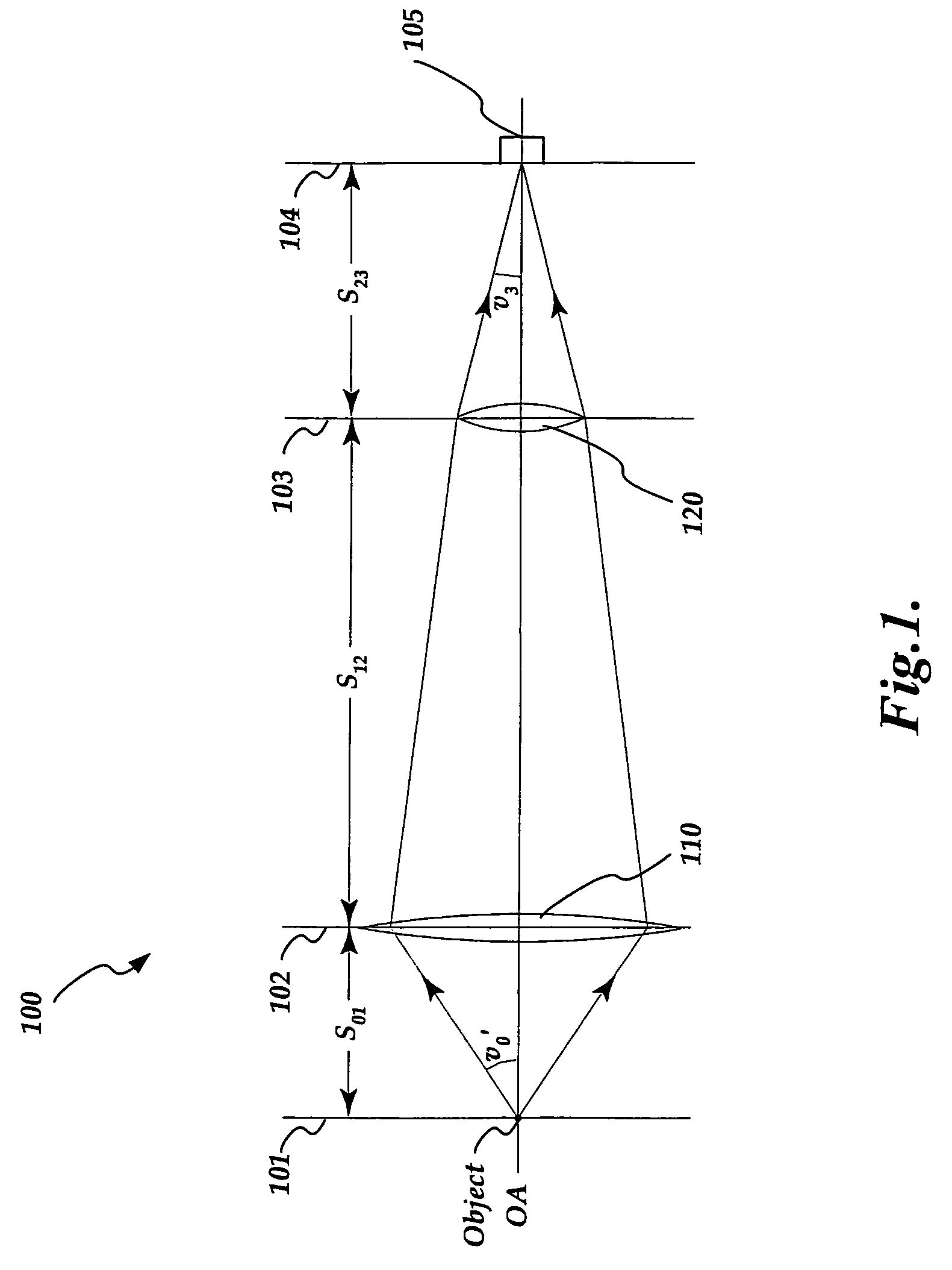 Variable focal length constant magnification lens assembly