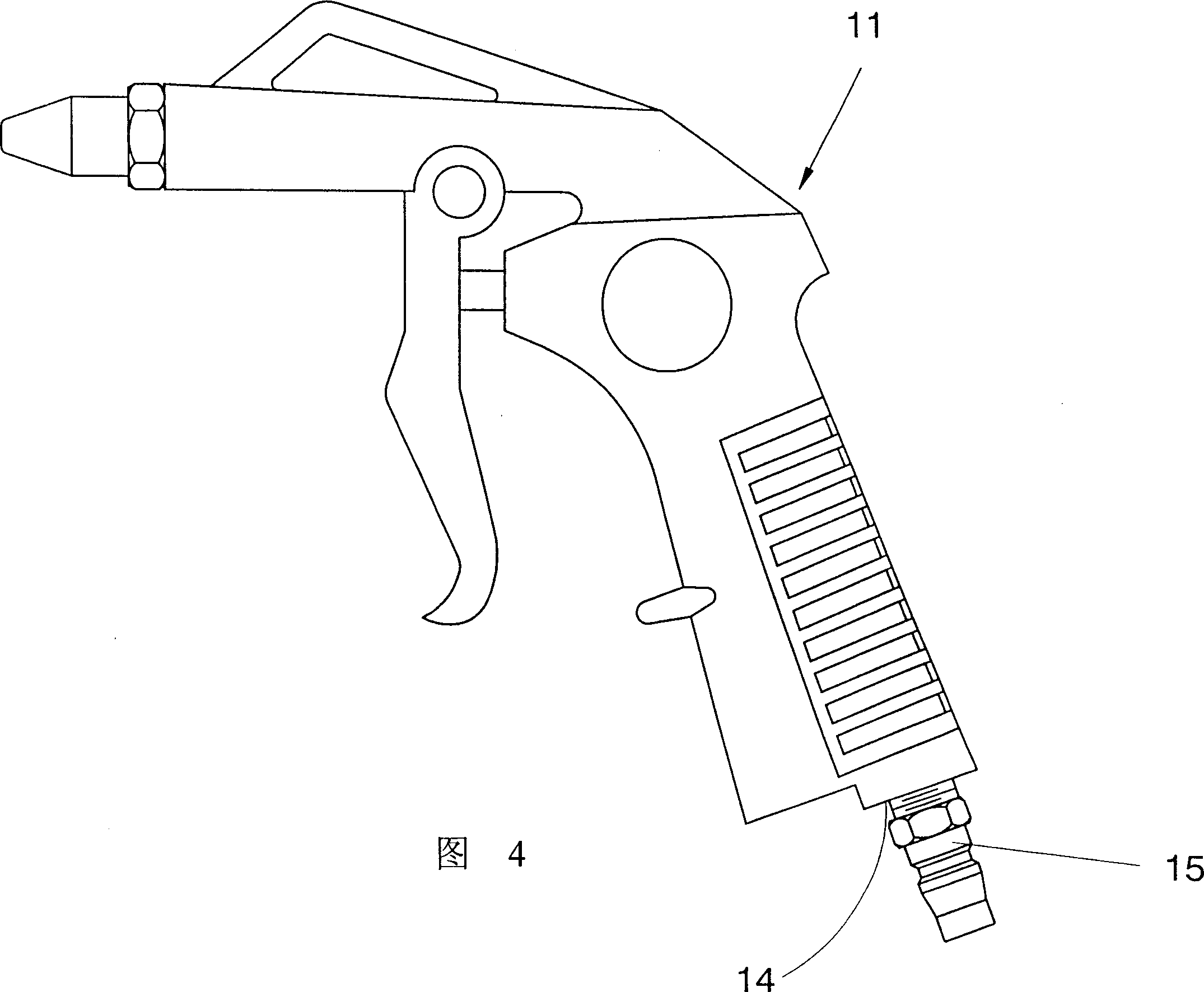 Air-inlet fast joint of pneumatic tool