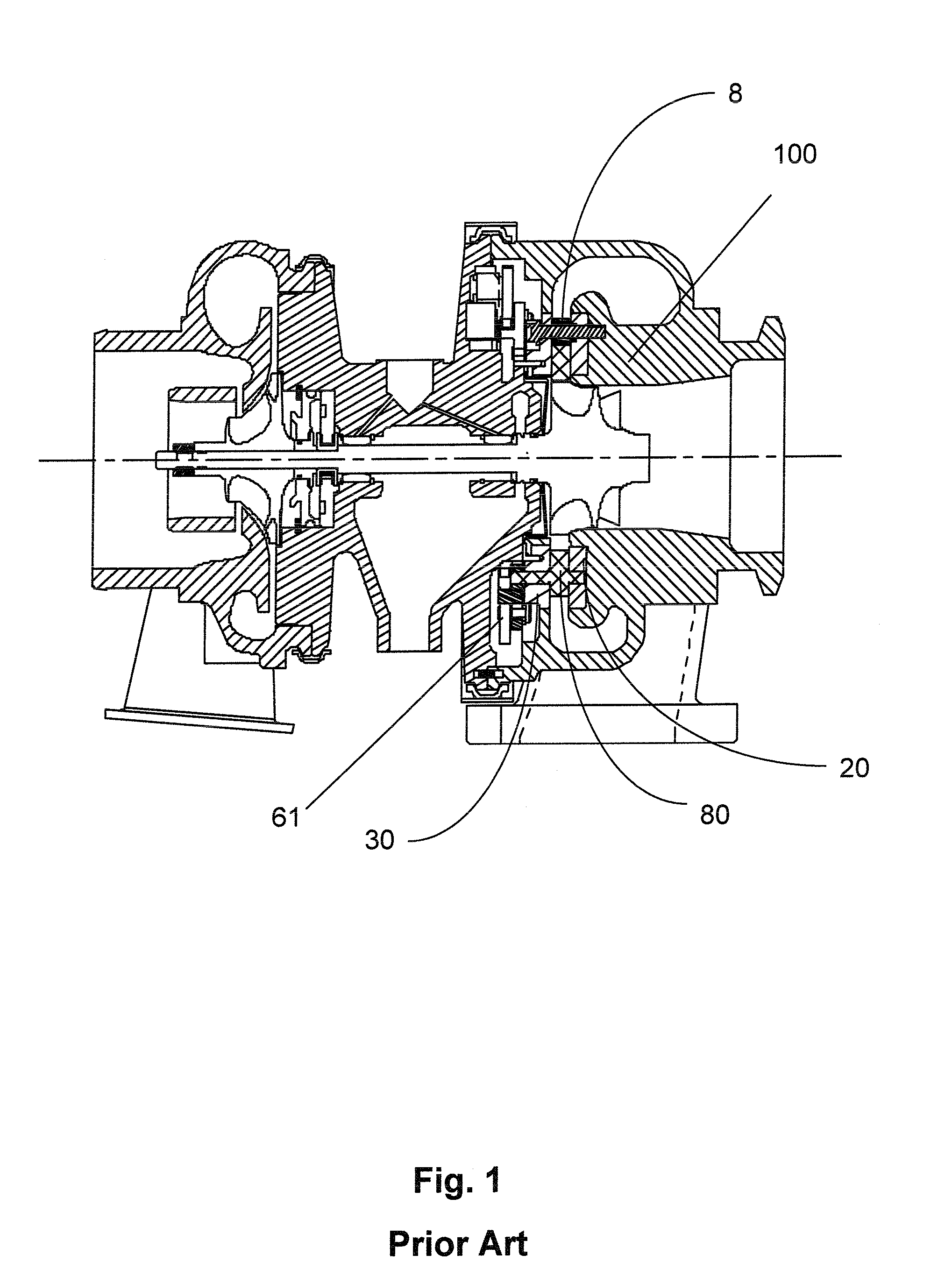 Variable geometry turbocharger lower vane ring retaining system