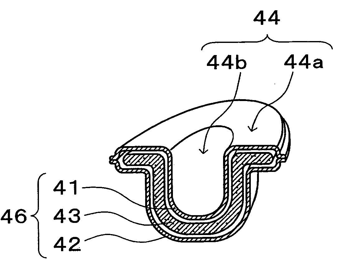 Inter-labium pudenda pad and package body for the pad