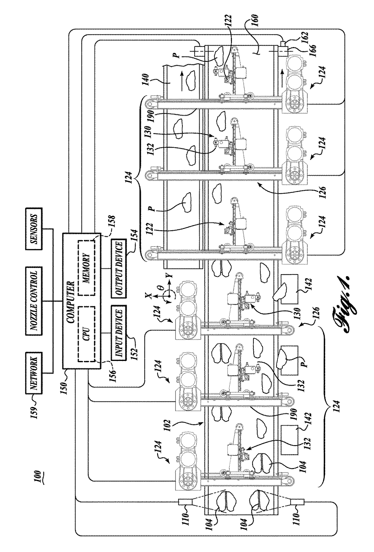 System for cutting and unloading portions