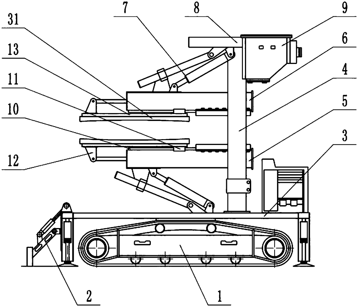 Aircraft wing maintenance and hoisting auxiliary device