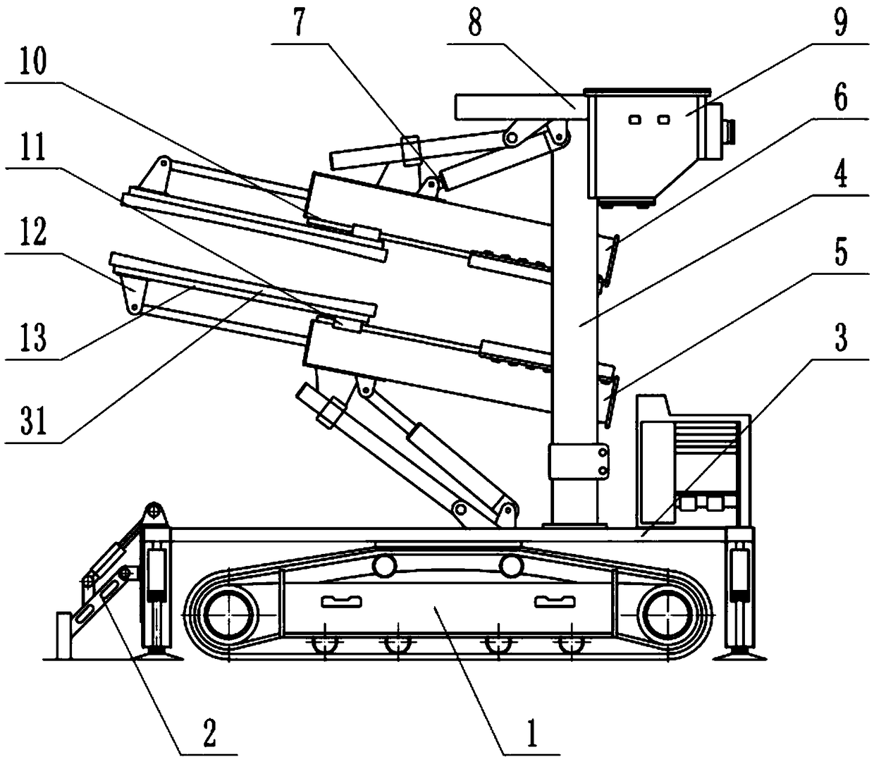 Aircraft wing maintenance and hoisting auxiliary device