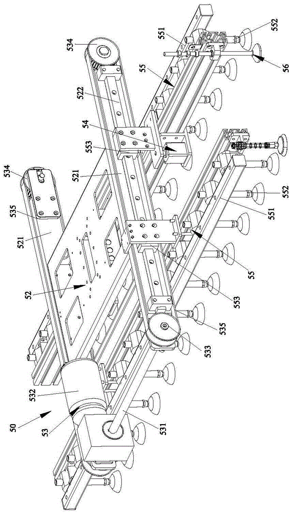 Gantry type sheet feeding and discharging manipulator for woodwork