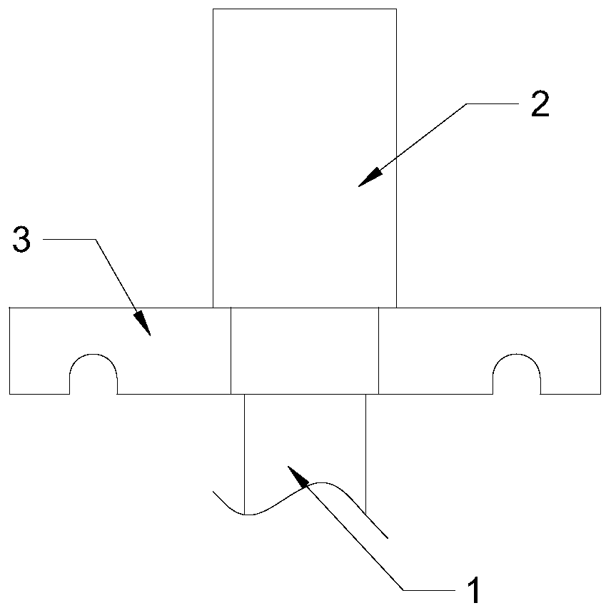 A center pipe lowering process in a vertical well