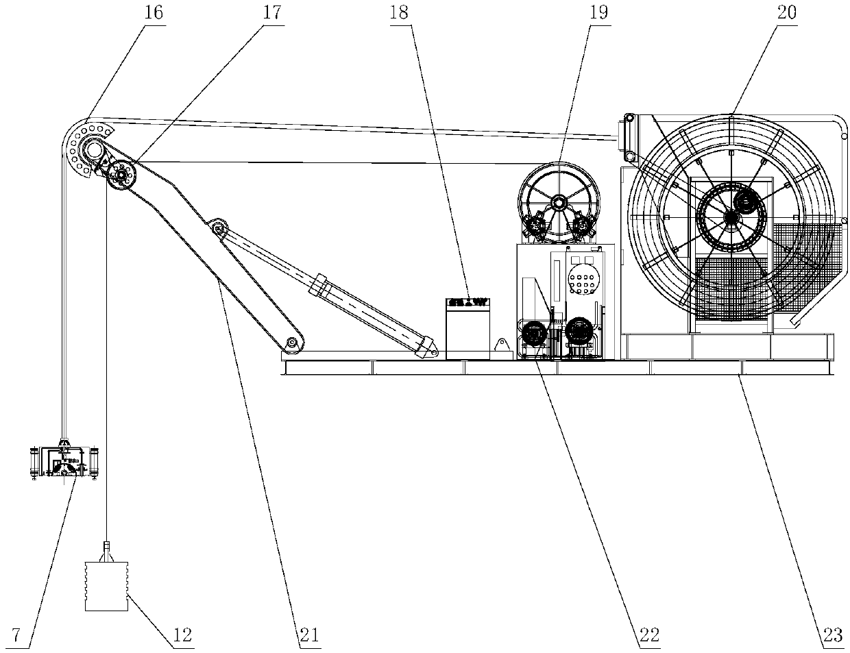 Life support system for large-depth underwater target