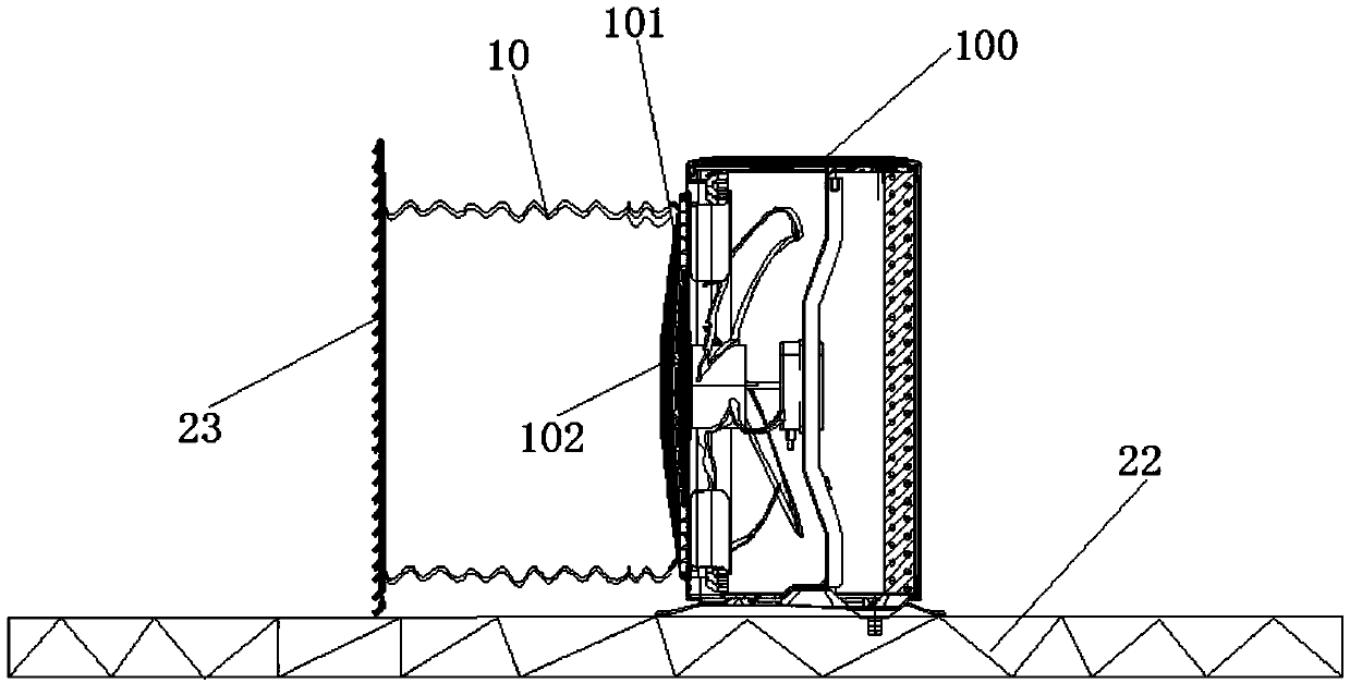 Air guide device and air conditioner outdoor unit