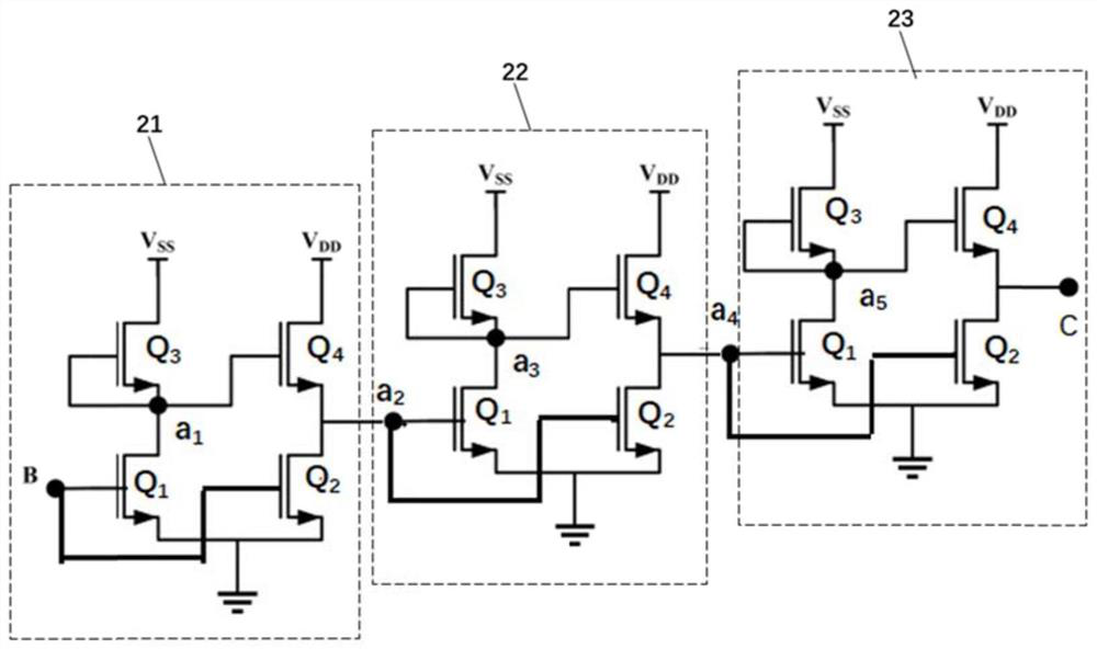 Analog-to-digital converter based on thin film transistor, chip and control method