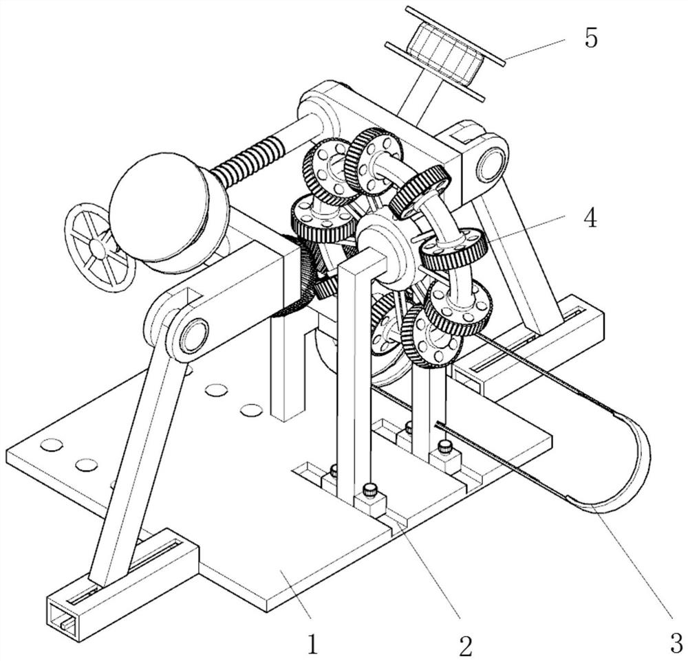 Synchronous transmission mechanism with adjustable transmission angle