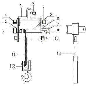 Method and tool for lifting overhead ground wire