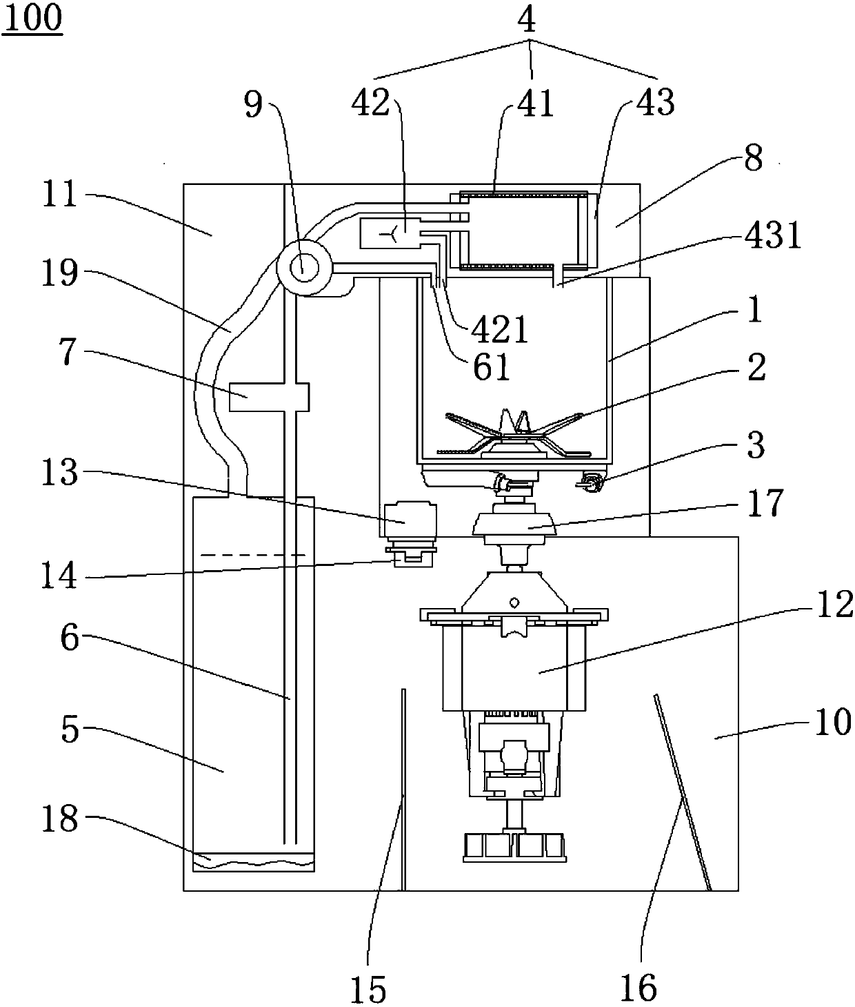 Soybean milk machine and milk making method of soybean milk machine