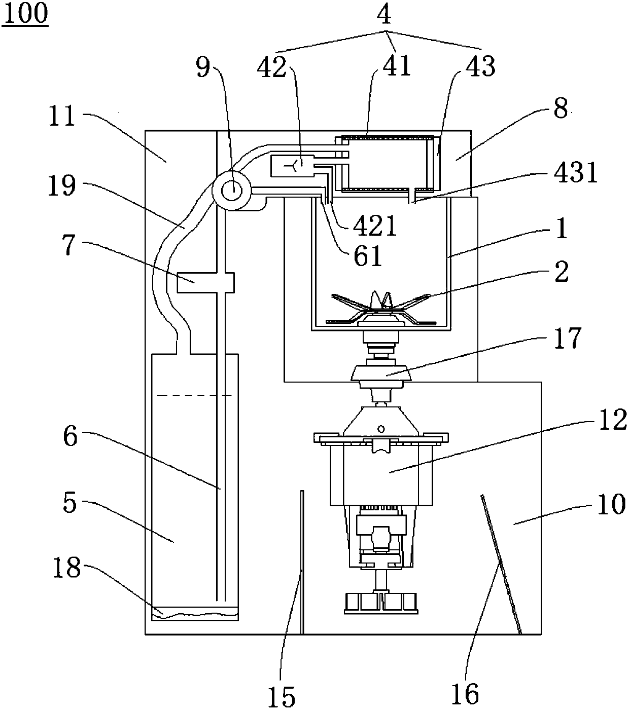 Soybean milk machine and milk making method of soybean milk machine