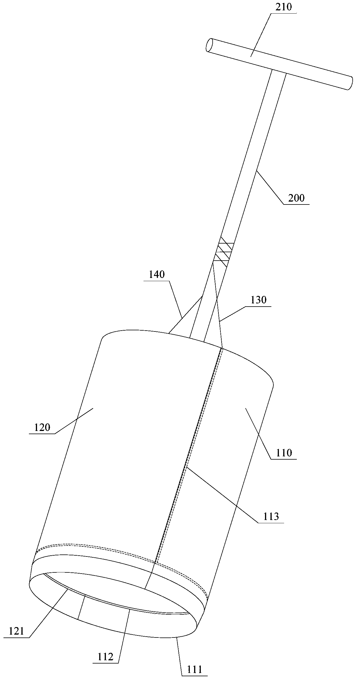 Device for petroleum geology sampling