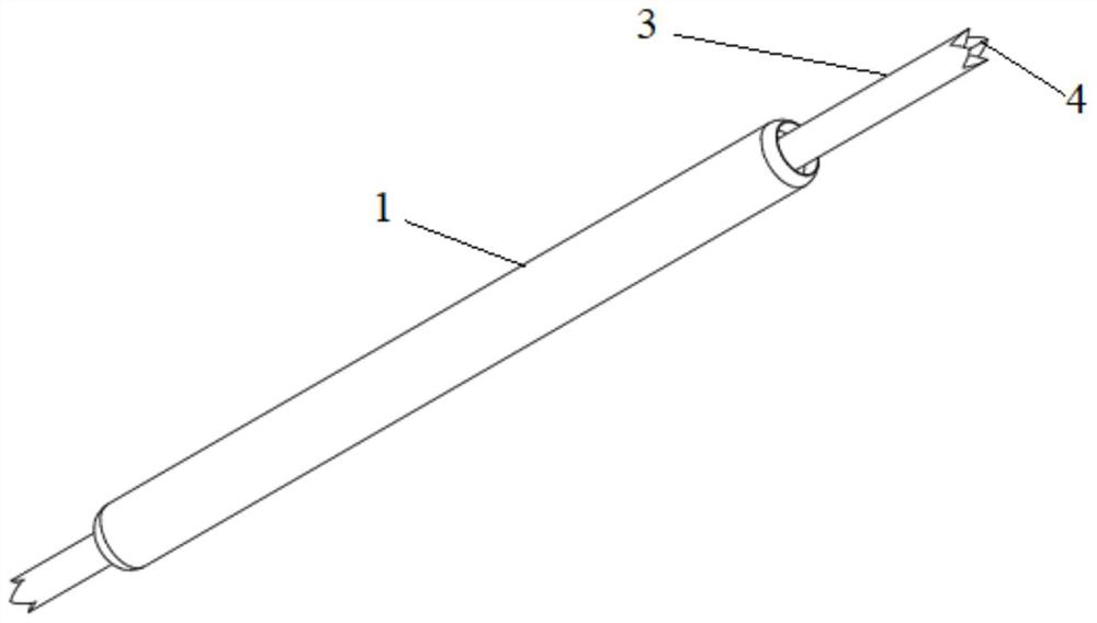 Mirror cutting needle type probe and processing method