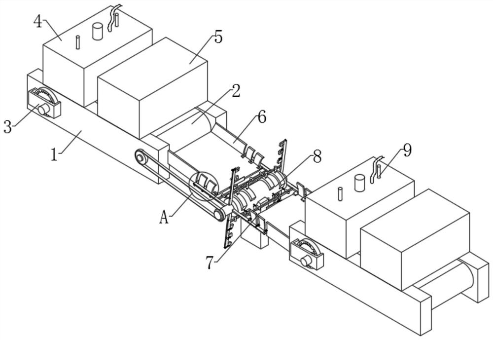 A printing and dyeing processing device for plastic products