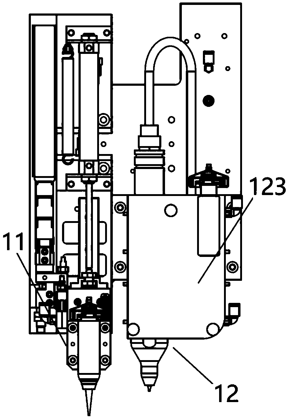 Lumen tissue construction body printing device, printing method thereof and 3D biological printer