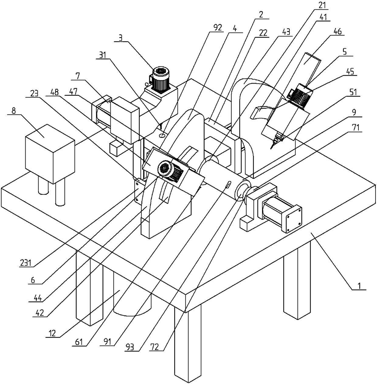 Shrinking pole of scooter and end part processing device for shrinking pole