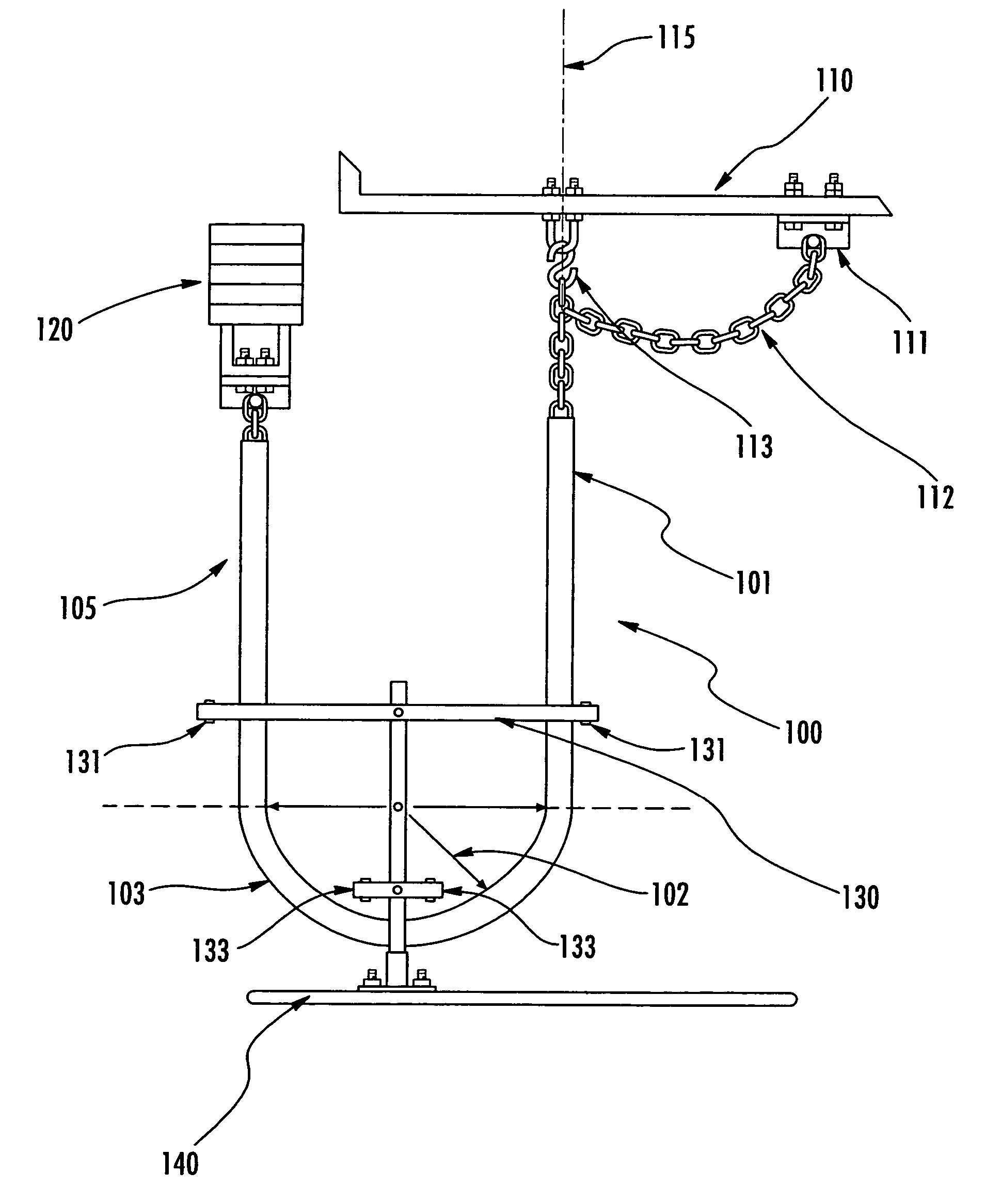 Elevator compensating cable having a selected loop radius and associated system and method