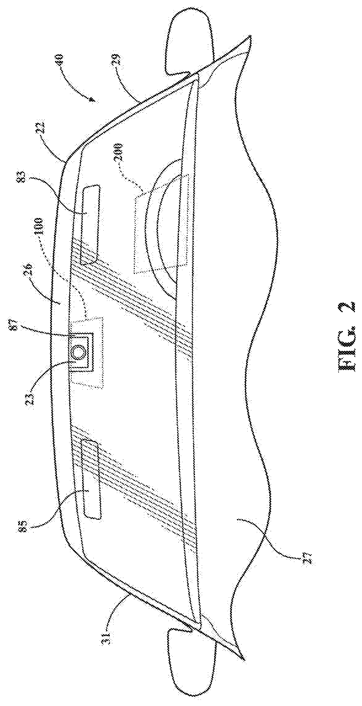 Window assembly for vehicle with variable thickness profile associated with front-facing camera