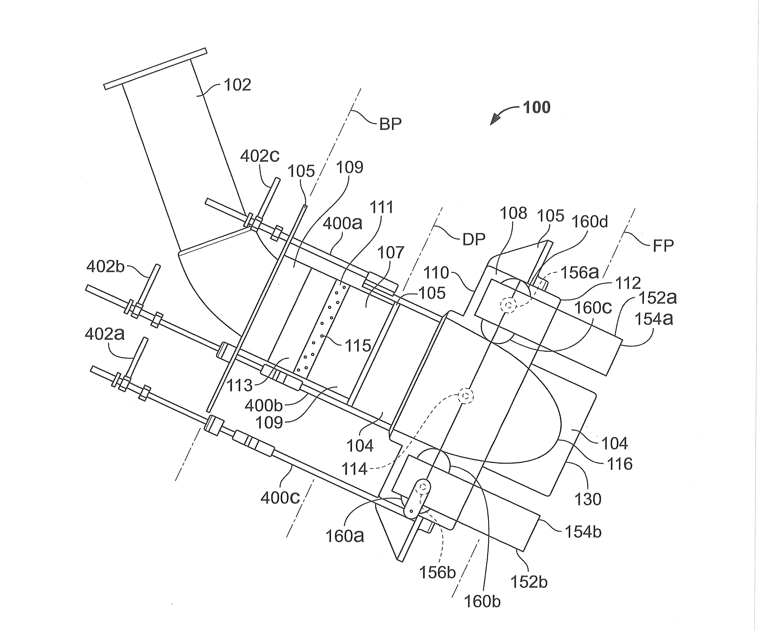 Tiltable multiple-staged coal burner in a horizontal arrangement