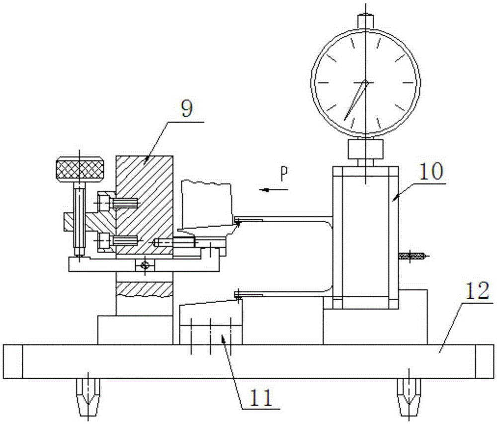 Compressor blade runner surface profile tolerance detecting device and method