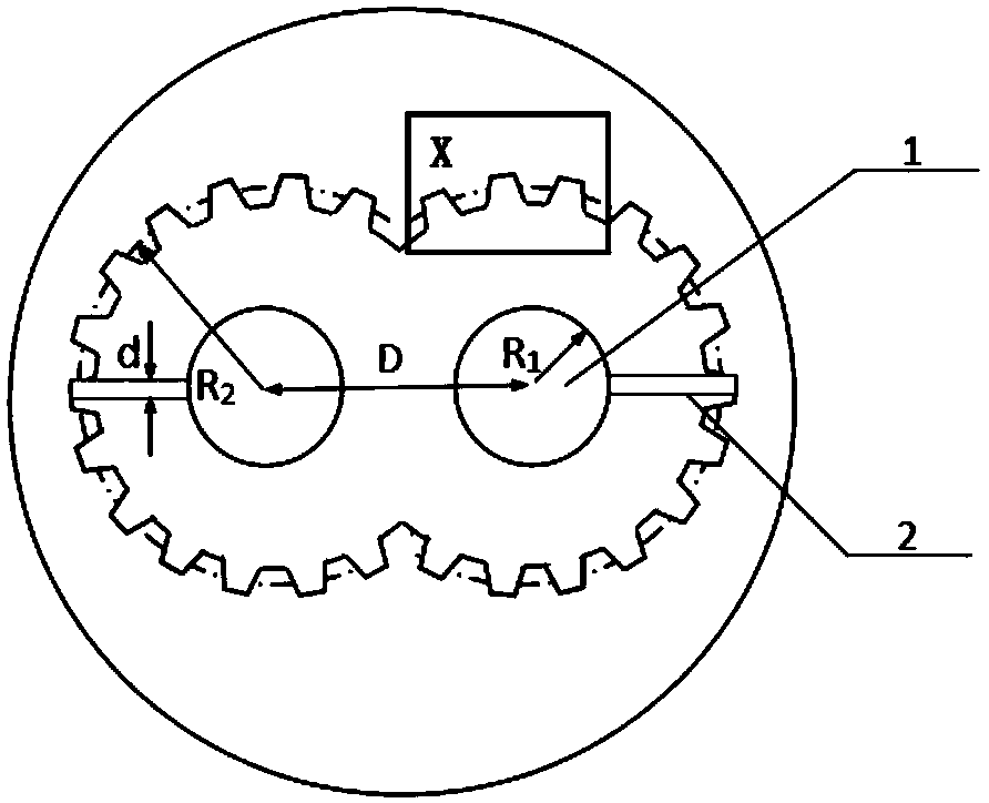 Gear-shaped parallel composite elastic fiber and preparation method thereof