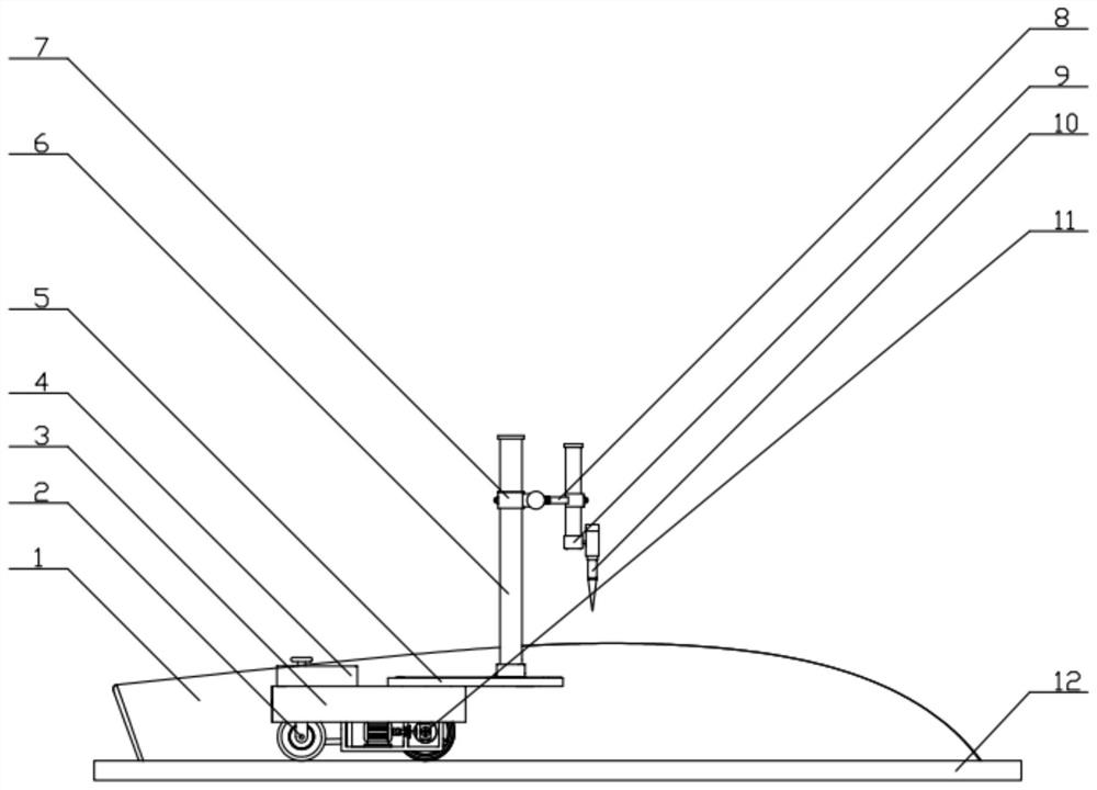 Device and method for reducing underwater resistance of metal component through pulse laser