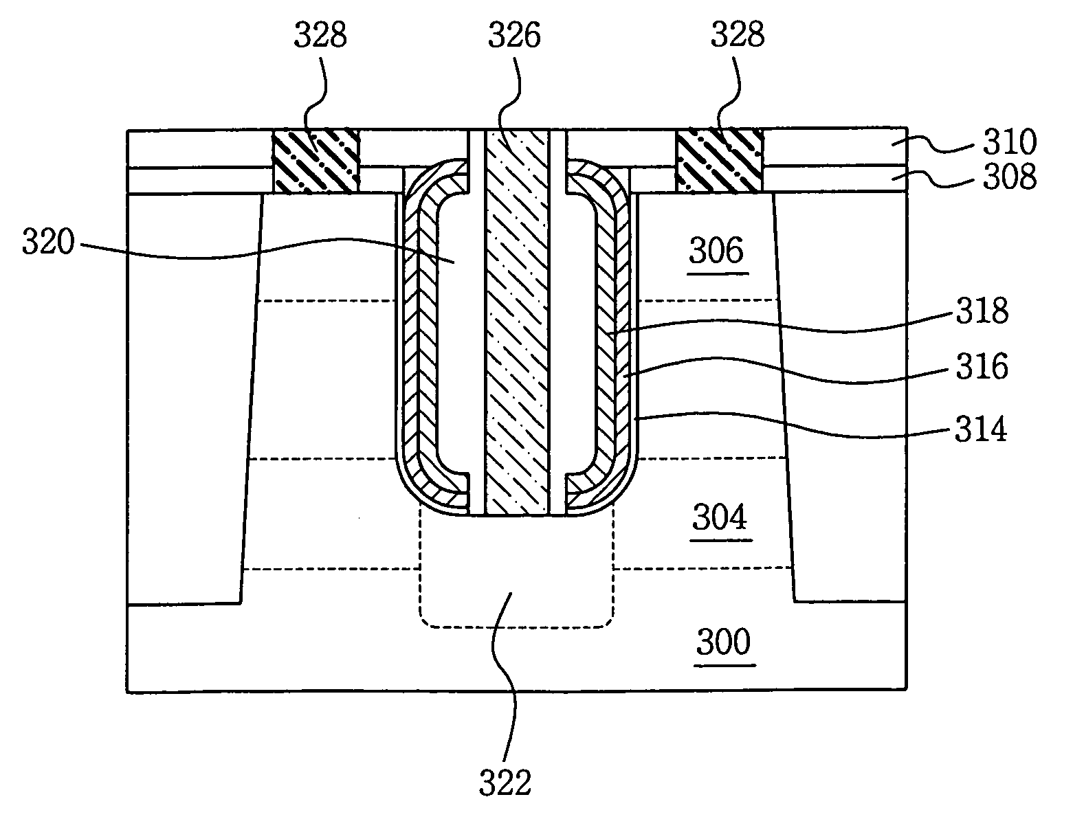 Vertical transistor structure for use in semiconductor device and method of forming the same