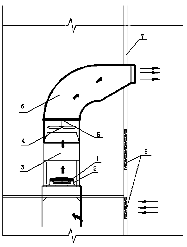 Control method for heat dissipation device of outdoor unit mounted indoors and air conditioner