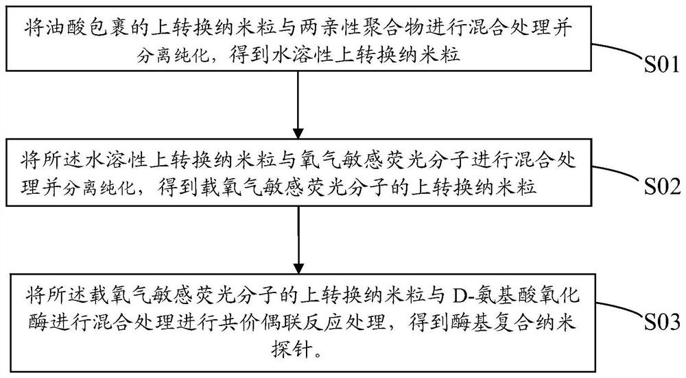 Enzyme-based composite nanoprobe and its preparation method and application