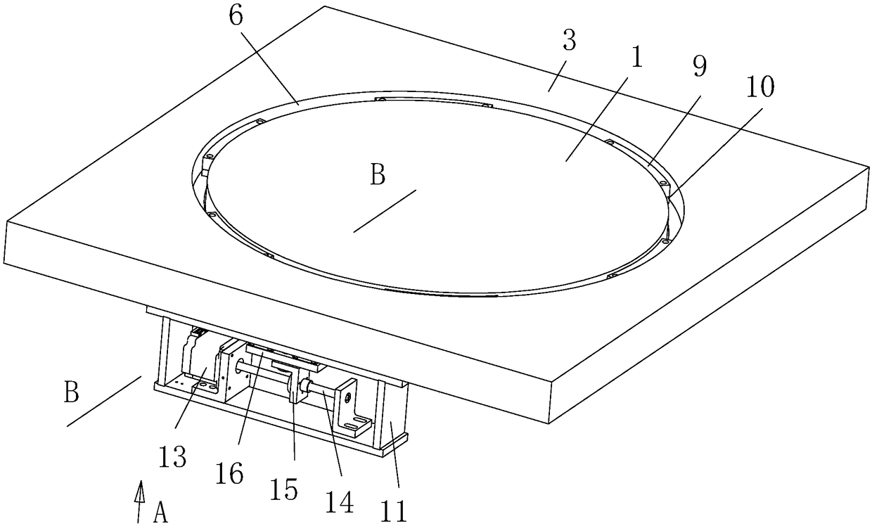 Rotating and lifting mechanism of pin clamp fixing ring