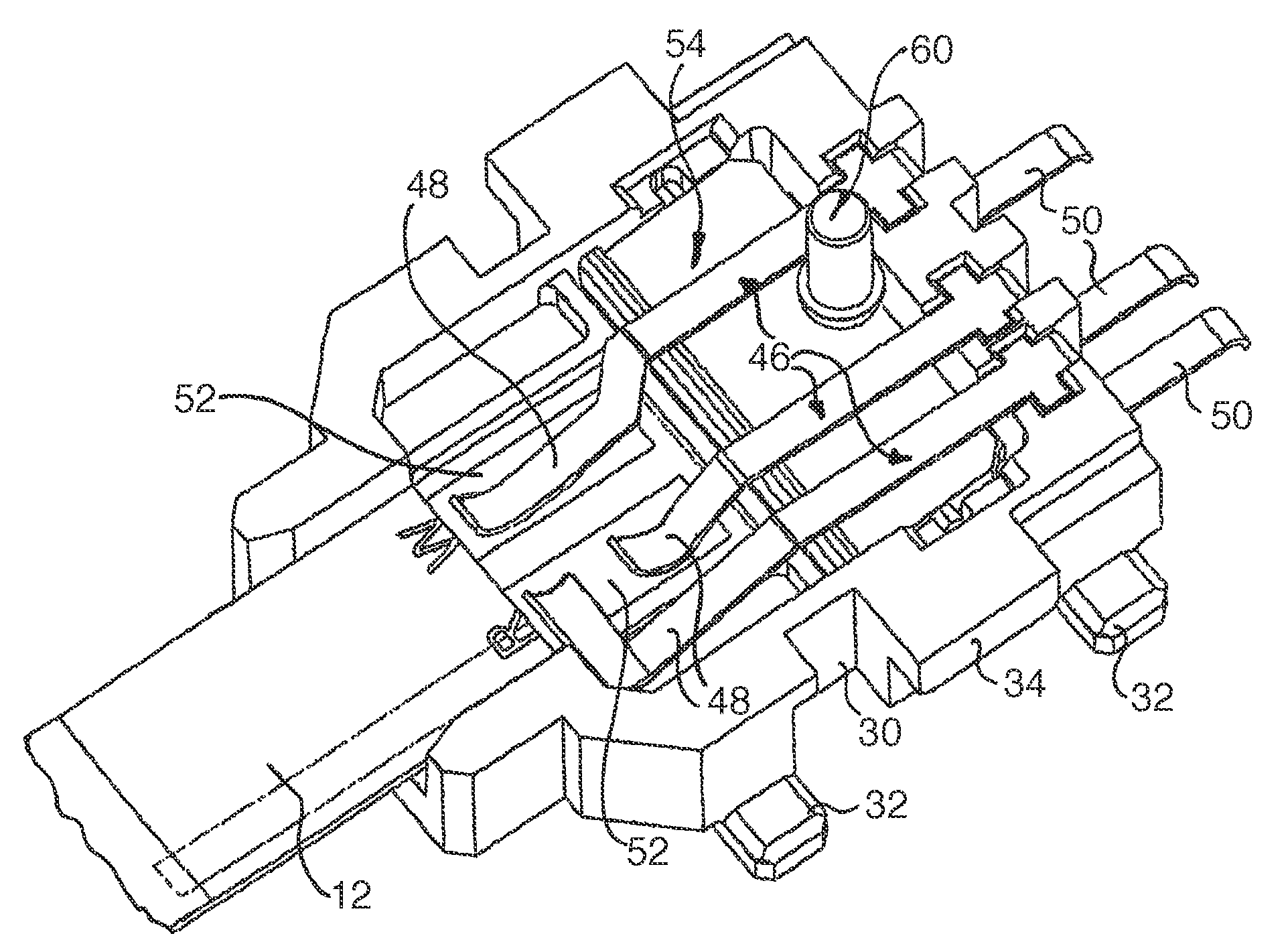 Measuring device for the amperometric measurement of test strips