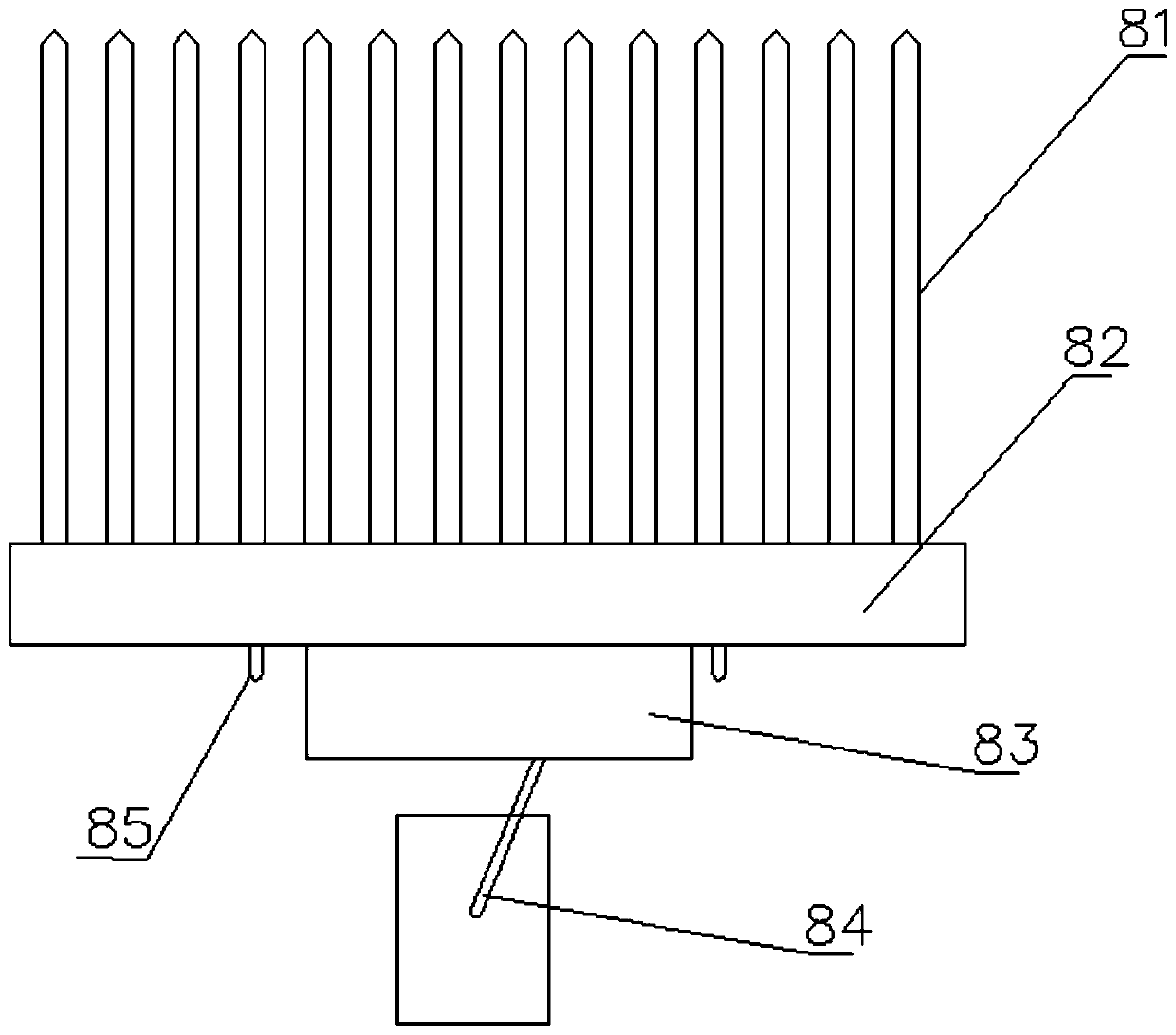 Power battery stirring type efficient complete discharge device and discharge method