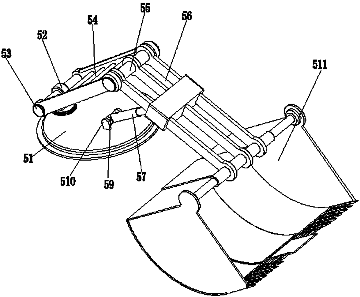 A cleaning device for an intelligent robot for cleaning highway drains