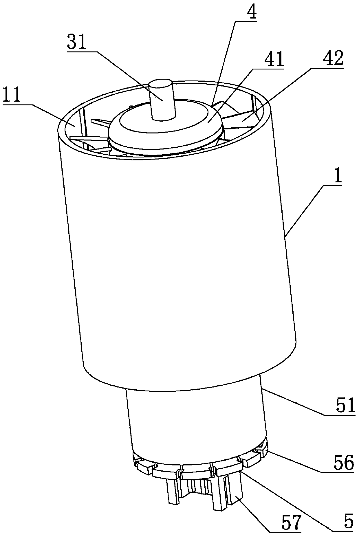 High-stability high-efficiency three-phase high-speed motor