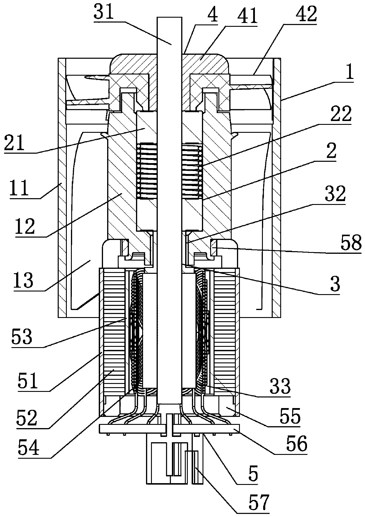 High-stability high-efficiency three-phase high-speed motor