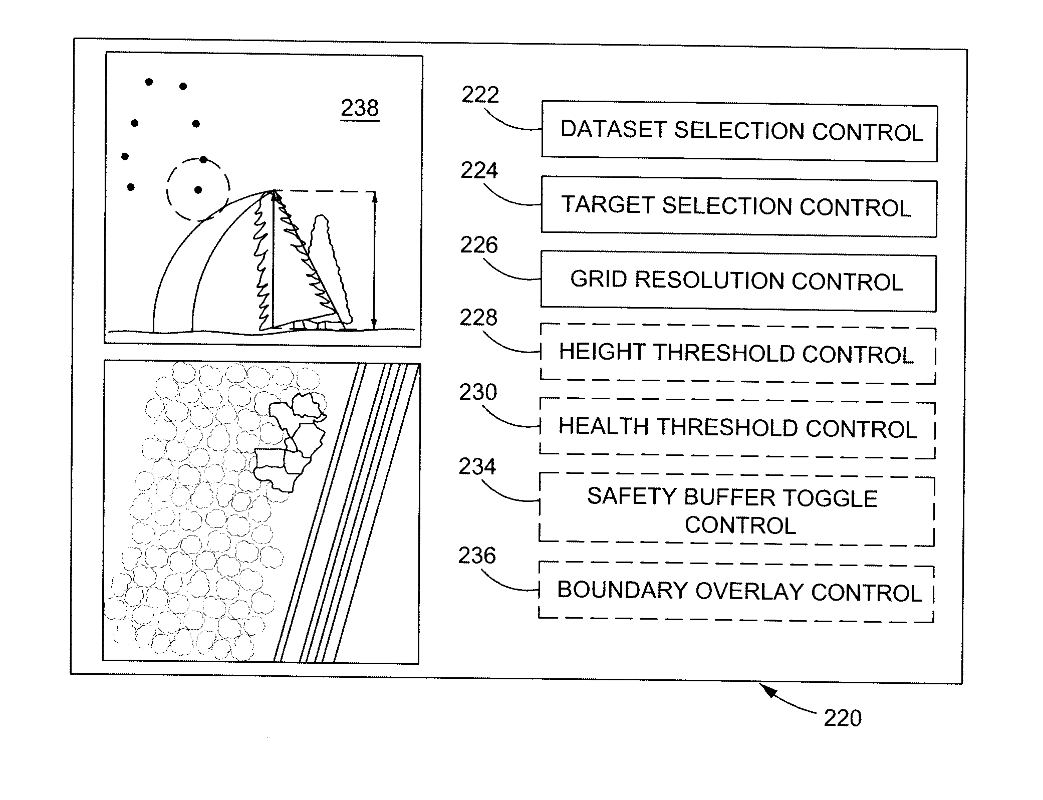 Method for locating vegetation having a potential to impact a structure