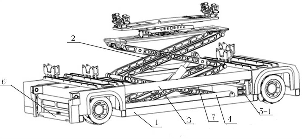 Lifting and forking integrated bomb hanging vehicle