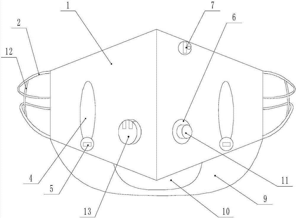 Breathing mask with protective function