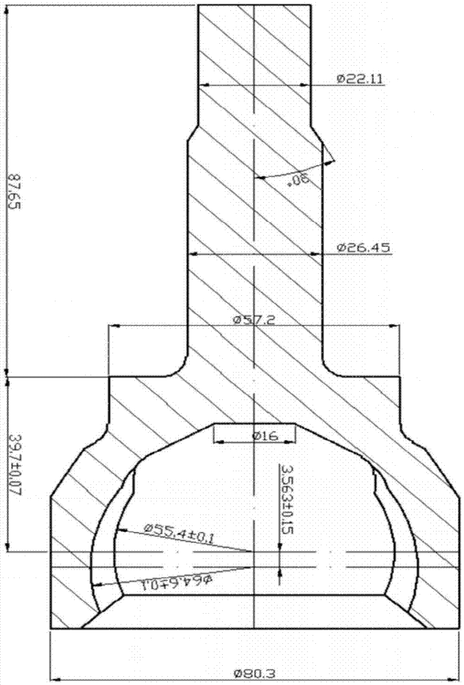 Improved cold reducing die for precisely-forged channels of bell housing