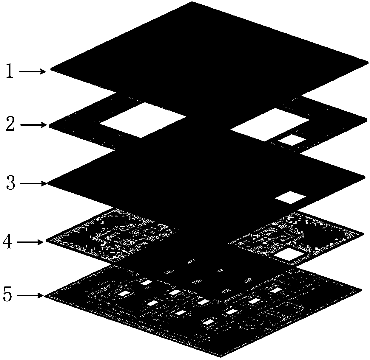 Narrow beam H-shaped slot-coupling microstrip paster array antenna