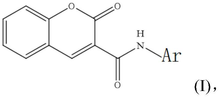 Coumarin 3-formamide neuraminidase inhibitor as well as preparation method and application thereof