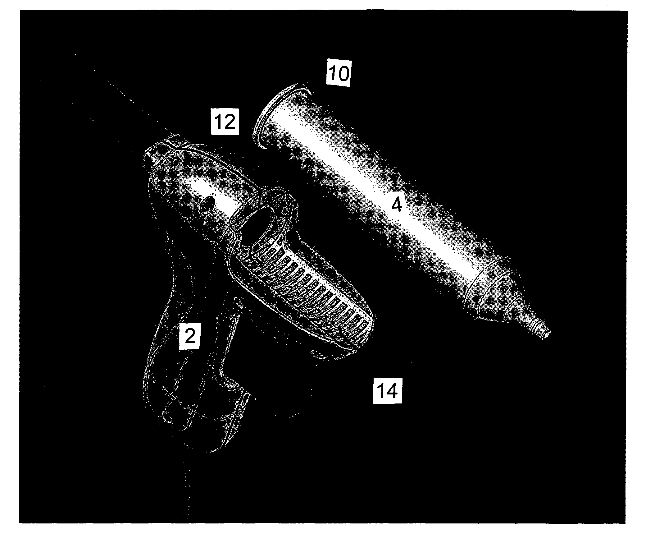 Cartridge dispenser for liquid or semi-liquid materials