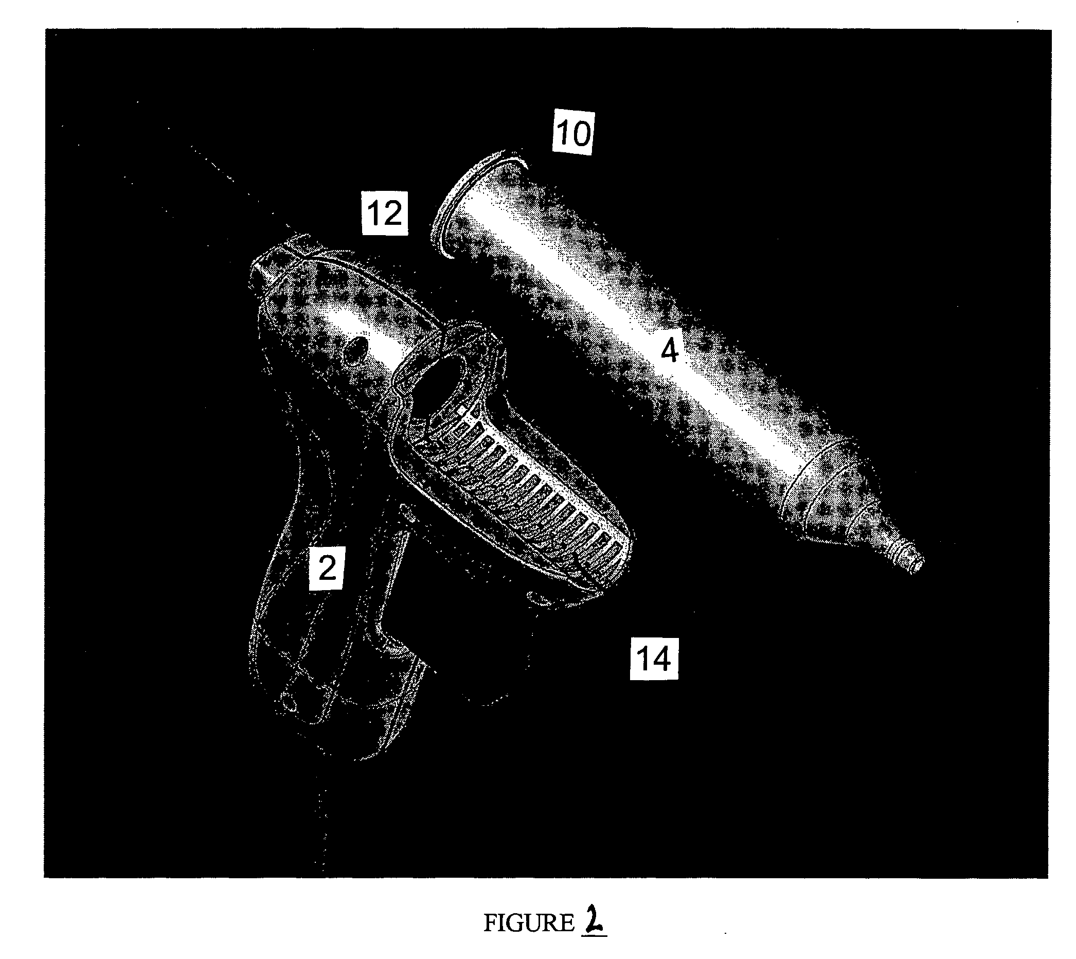 Cartridge dispenser for liquid or semi-liquid materials