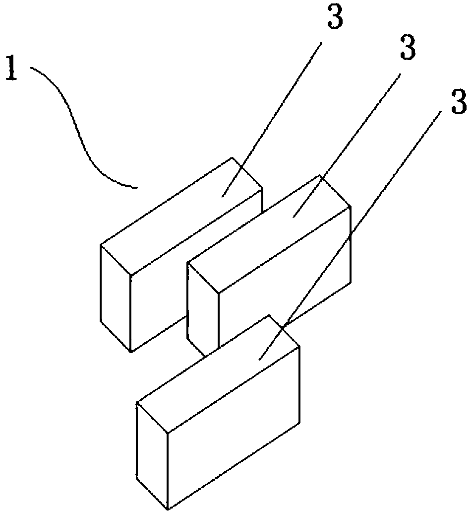 Dislocation code brick minimum unit structure, dislocation code brick structure and dislocation code brick method