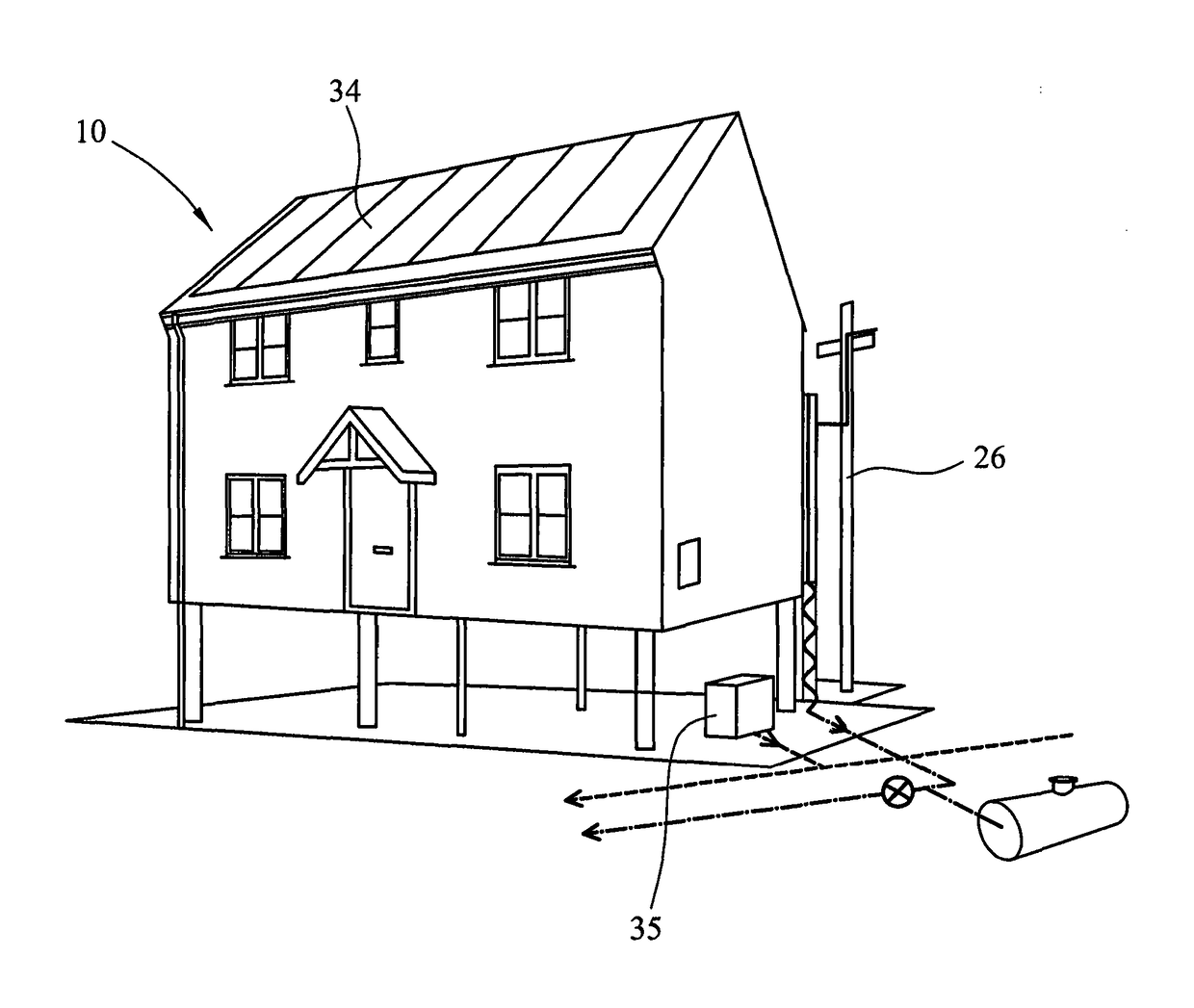 Elevatable building for preventing flood damage