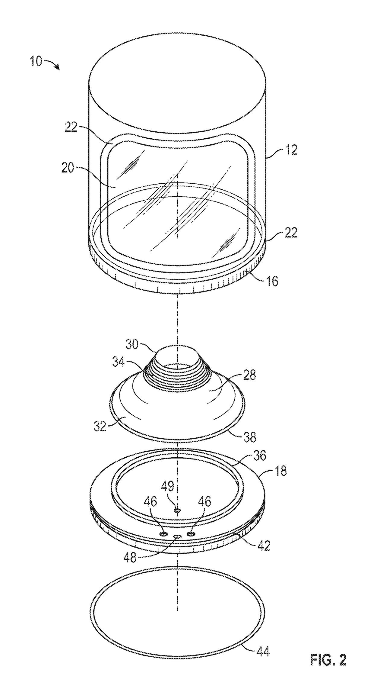 Neck seal for a gas treatment hood