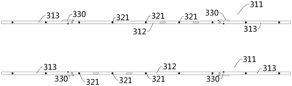 Ballasted track sleeper spacing fixture and sleeper lifting construction equipment